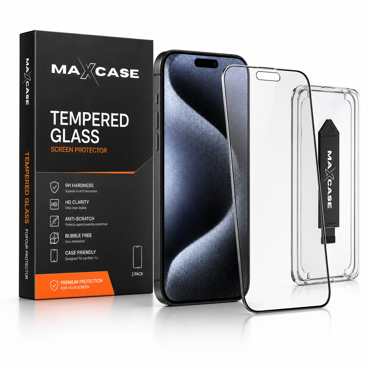 Maxcase Tempered Glass Screen Protector for iPhone