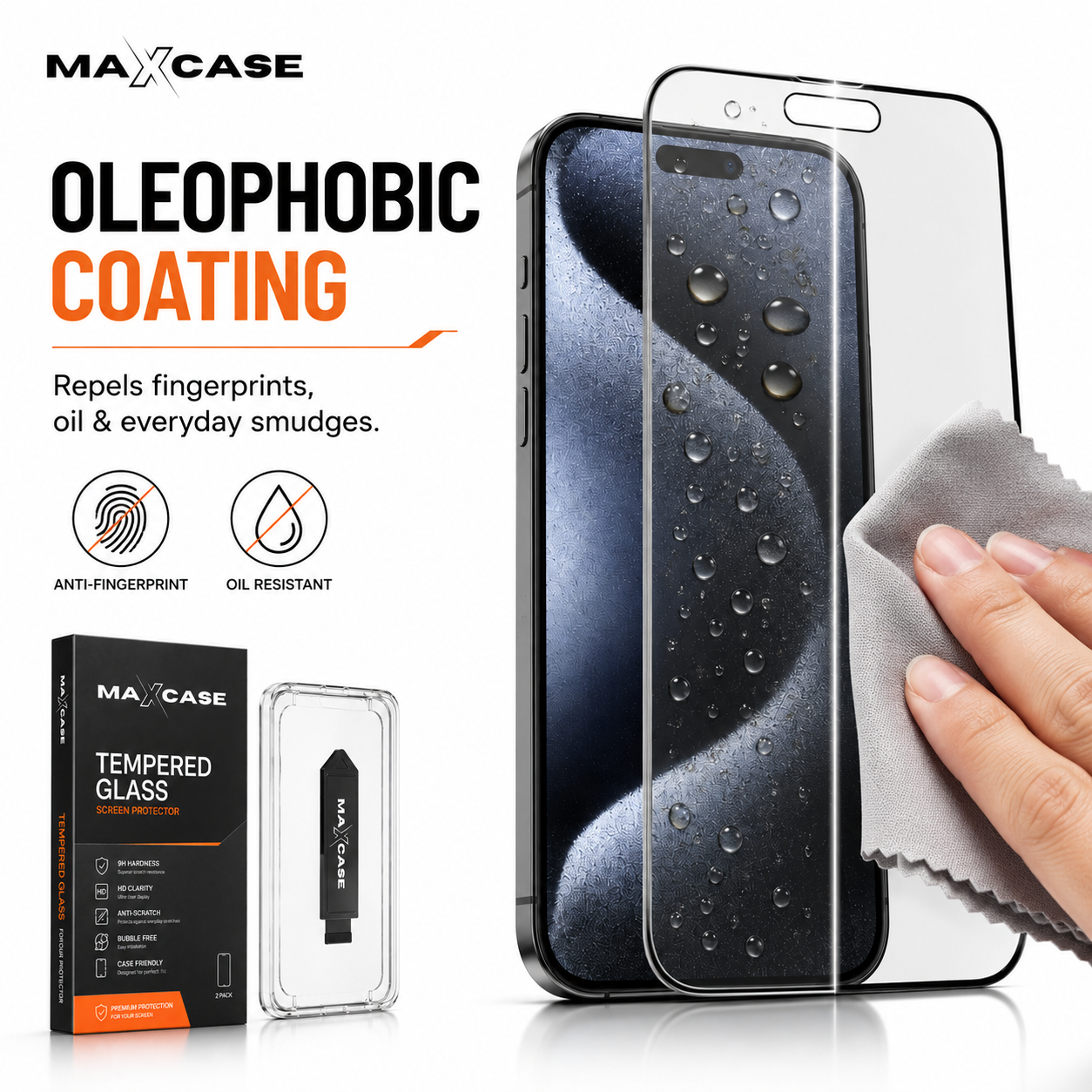 Maxcase Tempered Glass Screen Protector for iPhone
