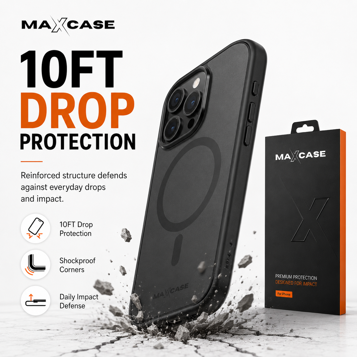Maxcase OG Premium Black Case for iPhone