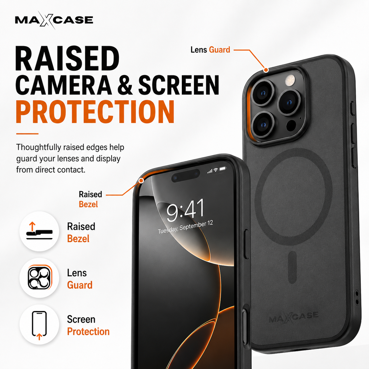 Maxcase OG Premium Black Case for iPhone