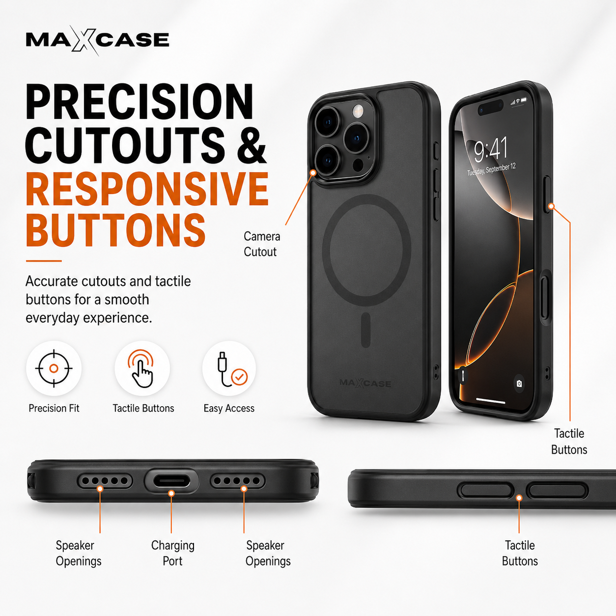 Maxcase OG Premium Black Case for iPhone