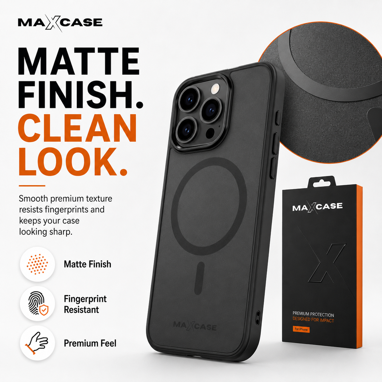 Maxcase OG Premium Black Case for iPhone