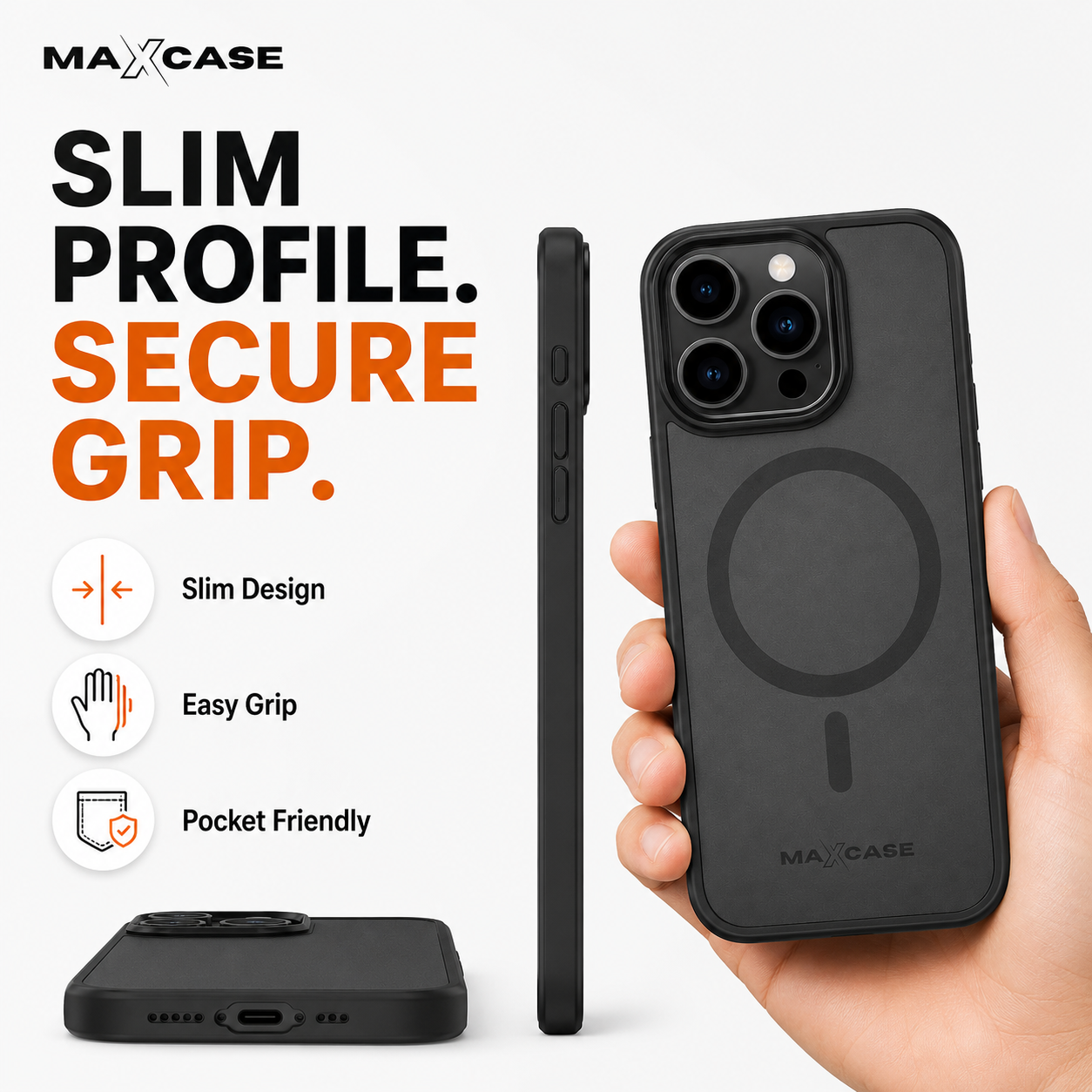 Maxcase OG Premium Black Case for iPhone