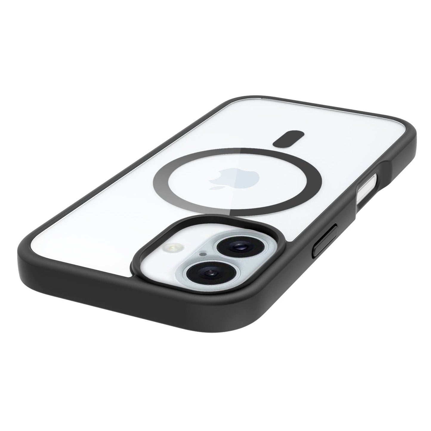 Max Impact Case for iPhone – 10FT Drop Protection, Anti-Yellow (Black/Transparent)