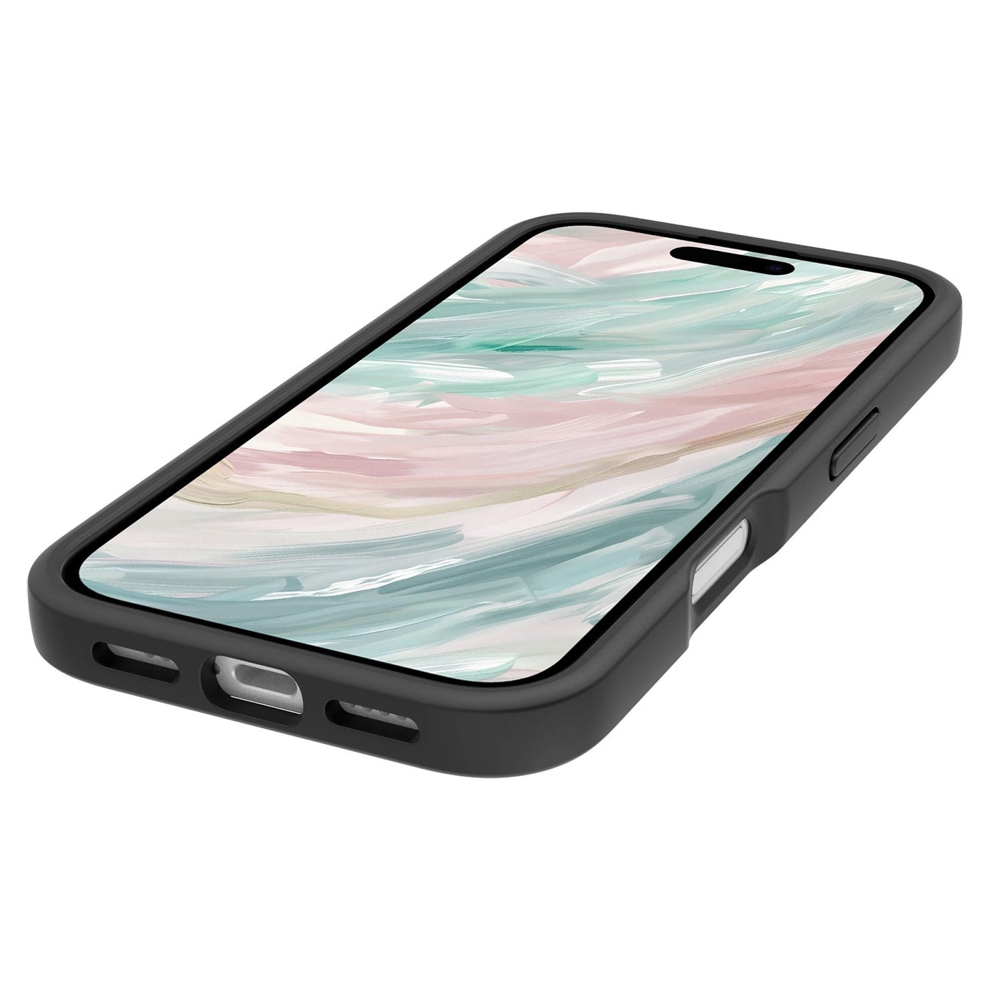 Max Impact Case for iPhone – 10FT Drop Protection, Anti-Yellow (Black/Transparent)