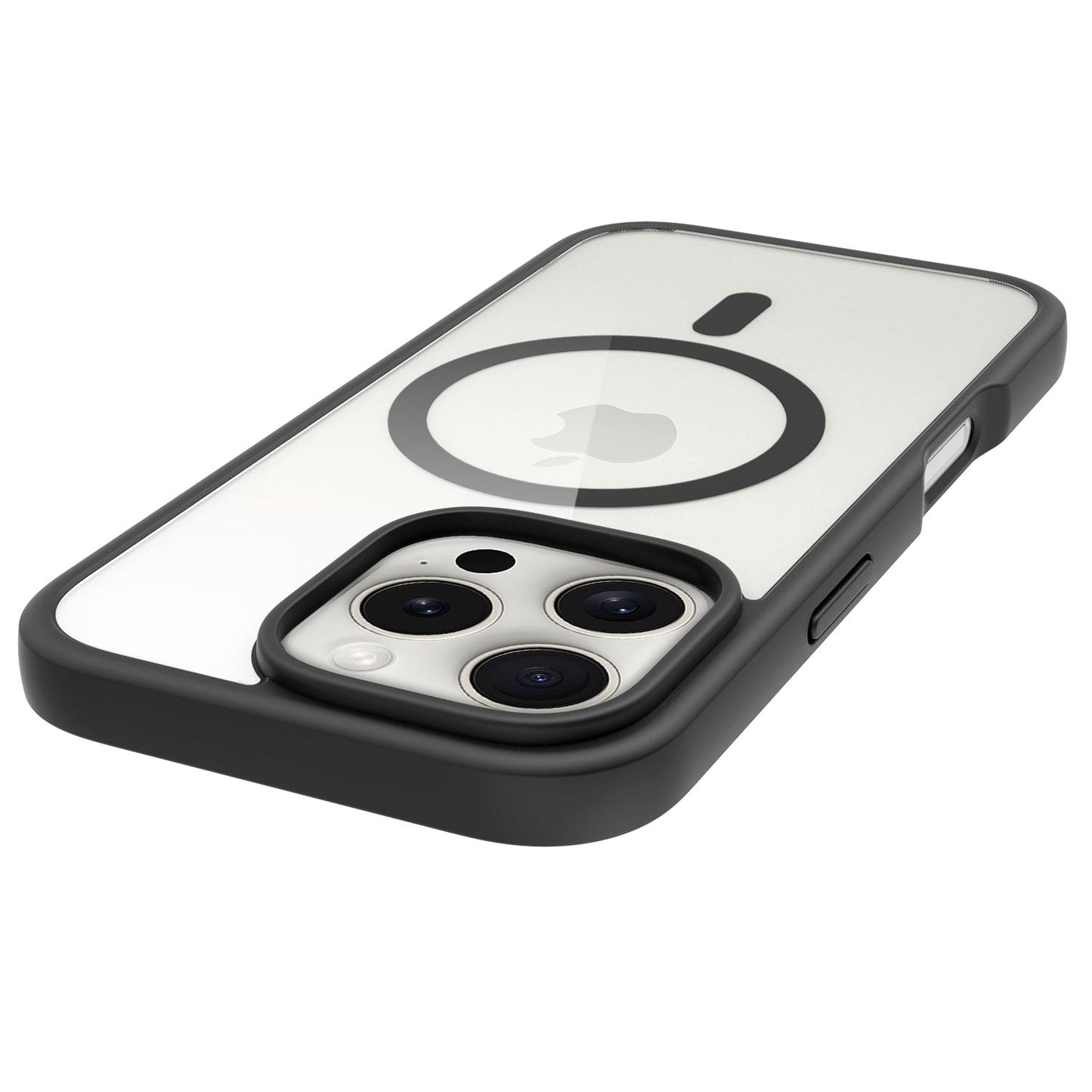 Max Impact Case for iPhone – 10FT Drop Protection, Anti-Yellow (Black/Transparent)