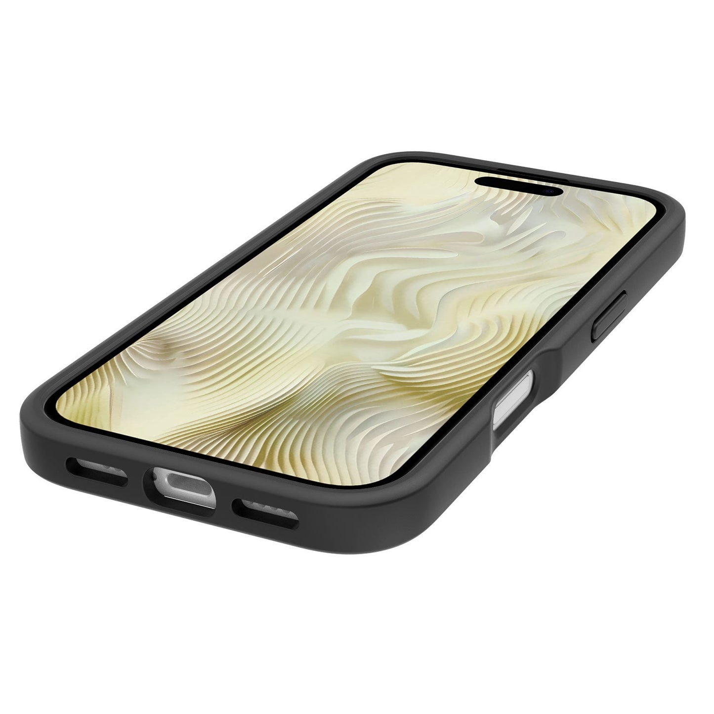 Max Impact Case for iPhone – 10FT Drop Protection, Anti-Yellow (Black/Transparent)