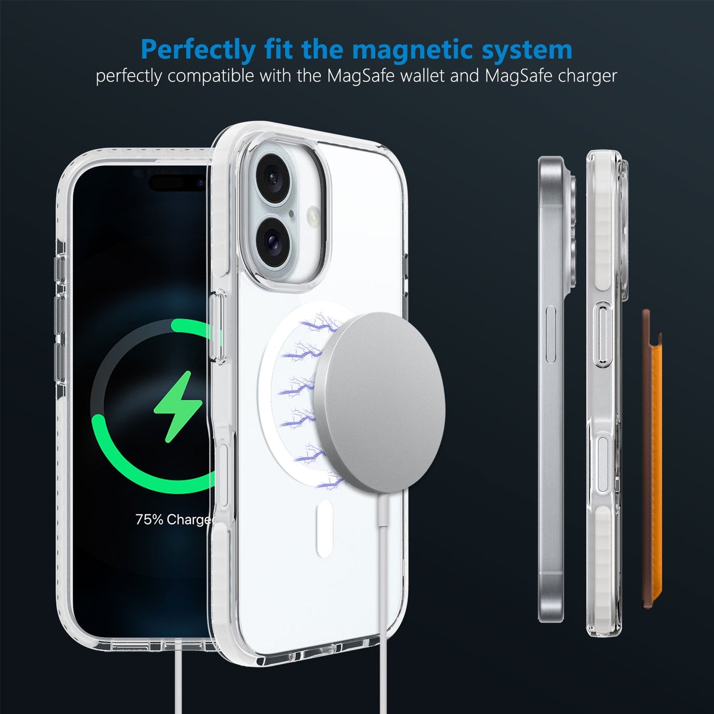 Max Impact Case for iPhone – 10FT Drop Protection, Anti-Yellow (Transparent)